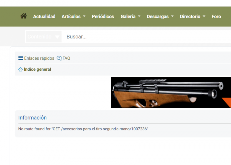 Buenas Tardes,

Hemos creado una nueva web de armas .es con mayor rendimiento y nuevas funcionalidades, 110