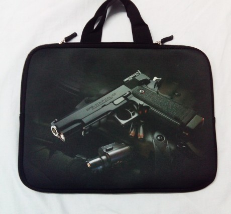 VENDO cartera o bolsa de neopreno, para transporte de armas o accesorios,  con impresión en ambas caras 00