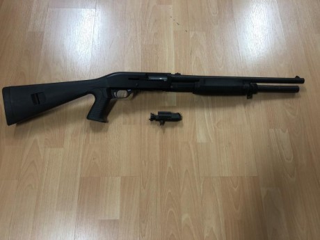 Pongo a la venta mi preciosa Benelli M3 Super 90. El arma está muy bien cuidada y con pocos tiros.
Precio 01