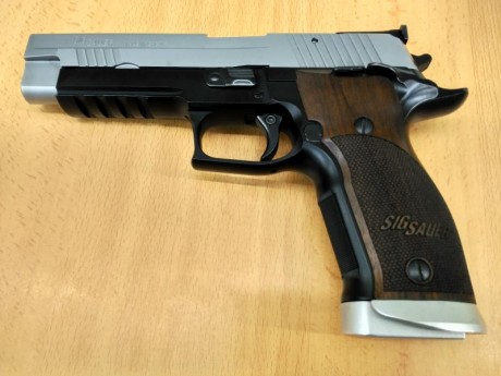 Vendo Sig Sauer P 226 X Five AL SO 5", la aligerada, peso 1030g.
Disparador ajustable entre 1 y 1,600 12