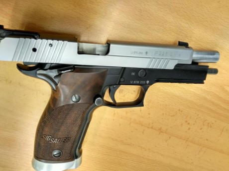 Vendo Sig Sauer P 226 X Five AL SO 5", la aligerada, peso 1030g.
Disparador ajustable entre 1 y 1,600 11