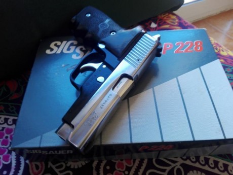 VENDO SIG SAUER P228 CON TRES CARGADORES, CAHAS HOGUE Y ORIGINALES. 300 EUROS GASTOS INCLUIDOS,
TAMBIEN 02