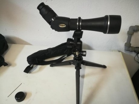  VENDIDO  - Vendo catalejo terrestre marca TASCO de 20 x 60 aumentos y 60 mm de diámetro con trípode incluido, 02