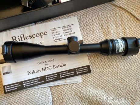 Vendo Visor Nikon Monarch III, en perfecto estado, sin marcas y rayaduras, solo ha salido dos veces al 01