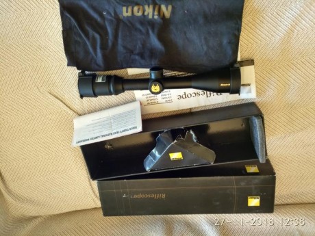 Vendo Visor Nikon Monarch III, en perfecto estado, sin marcas y rayaduras, solo ha salido dos veces al 10