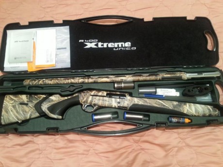 Vendo escopeta repetidora beretta A400 extreme unico camo max 5.
Cañon de 71
Chokes 1,2,3 y 5 estrellas
Sistema 01