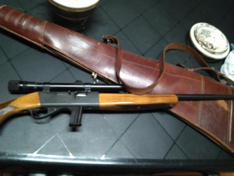 Vendo carabina Anschutz semiautomatica impecable estado con un visor 3 a 6 x24 y funda el visor no es 00