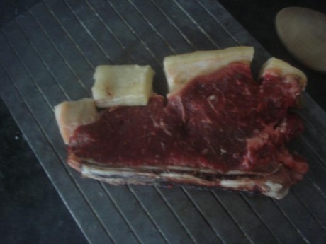 Hoy para comer acelgas hervidas y chuletón de vaca gallega vieja con seis semanas de maduración en cámara 00