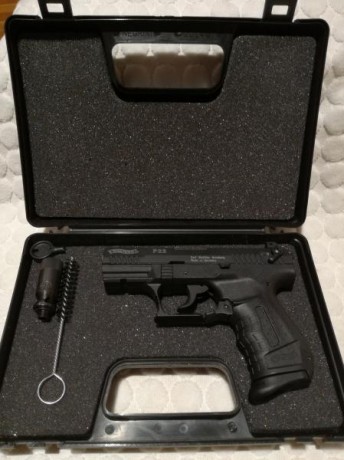 Hola. Vendo pistola detonadora walther p22 9 mm. Muy buen estado, ha disparado unos 45 cartuchos. Está 01