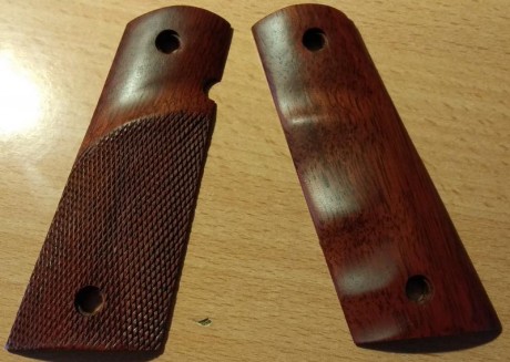 Pongo a la venta cachas para 1911 de madera.

Modelo anatomico.

Estan en Barcelona y el precio son 40 00