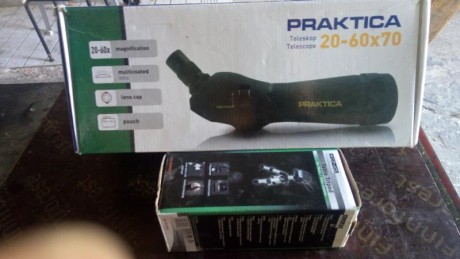 Vendo un telescopio marca Practika de 20 - 60 x 70. El telescopio esta prácticamente nuevo pues solo se 30