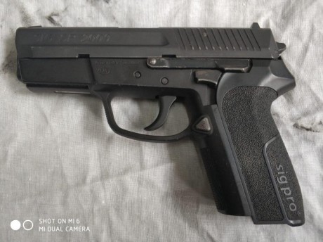 Vendo Sig Sauer SP 2009. Muy buen estado. Con 2 cargadores, poco uso, solo uso de defensa, guiada en A. 02