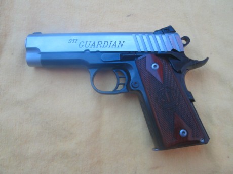 Buenos días, vendo pistola STI GUARDIAN 9mm., cañón 3,9", guiada con F, monohilera, cañón bull, recién 02