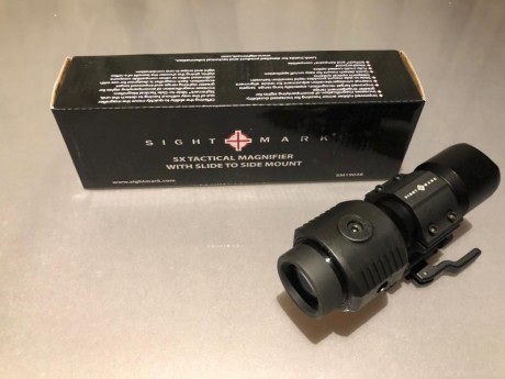 Buenas,

Se venden los siguientes accesorios:

1)Sightmark 5x Magnificador STS

Magnificador con especificación 02