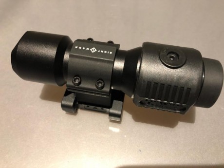 Buenas,

Se venden los siguientes accesorios:

1)Sightmark 5x Magnificador STS

Magnificador con especificación 12