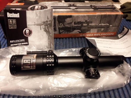 Vendo visor bushnell ar 1-4x24 btr ret. Iluminada..a estrenar¡¡..por 300€..portes incluidos a península.. 02
