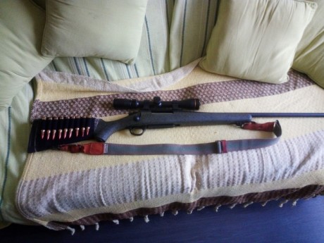 Hola por dejar el rececho cambio rifle de cerrojo Bergara B14 con rosca en caño para bocacha cargador 22