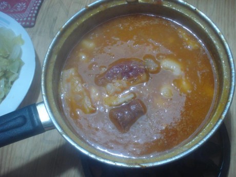 Hoy para comer acelgas hervidas y chuletón de vaca gallega vieja con seis semanas de maduración en cámara 70