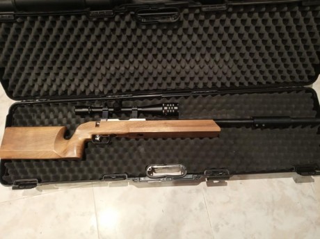 Vendo magnifica carabina Anchutz modelo 2007/2013,calibre 22LR, con accesorios, y maletín Walther, la 10