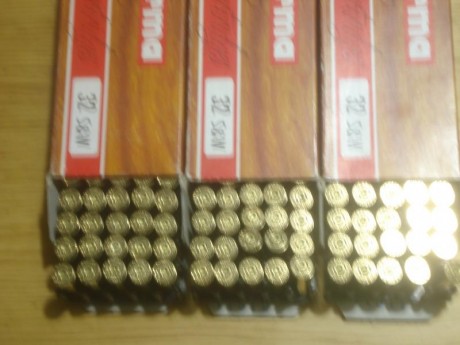 Vendidas 650 vainas Norma del .32 S&W con una recarga, 500 con CCI500 y 150 con Magtech.

Pulidas 10