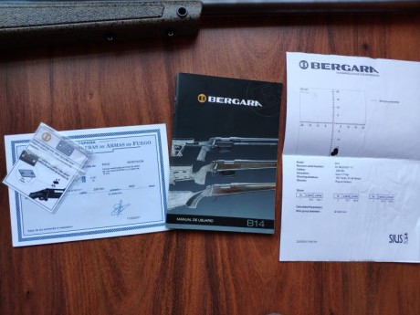 Se vende Bergara b14 hmr en calibre 308w con cañón de 24 pulgadas. Todo en perfecto estado. Tiene un carril 10