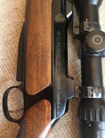 Vendo o cambio rifle Saueer 202 custom (serie limitada),tiene algún pequeño roce del uso, con bases Apel 00