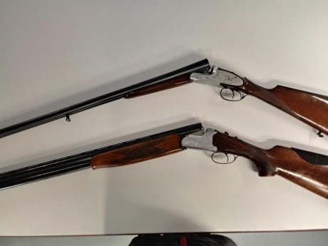 Vendo dos escopetas.  una paralela Ascencio Zabala  por 100€ y una Lamber superpuesta monogatillo con 140