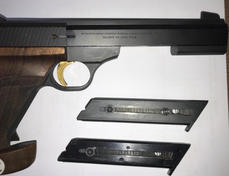 Hola y gracias por leer este anuncio.

Pongo a la venta una pistola Browning .22LR.

Tiene 2 cargadores 00