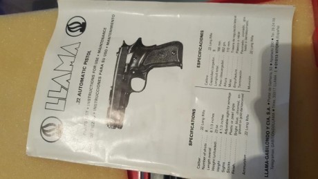 Se vende por no usar pistola llama xv 22lr 
Da justo los 13cm entre miras 
El alza ya a pasado por el 11