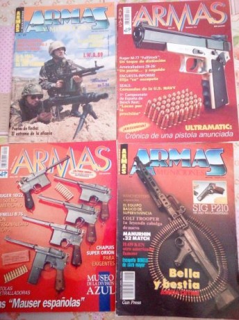 Vendo 4 revistas Armas .con temas Ameli c96 Español.precio10€ por 4 en perfecto estado. 00