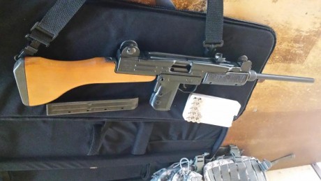 En venta carabina UZI cal 45 acp mod B
Fabricante: IMI Israel
Modelo: Uzi B (incorpora seguro para evitar 00