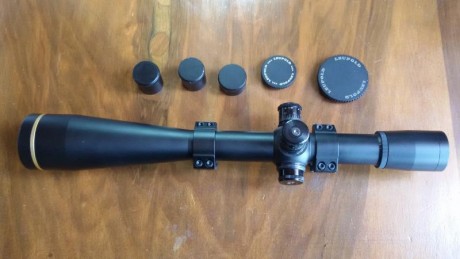 visor Leupold Competition 45x45 Target dot. Con anillas BKL. Parasol de 3", rueda paralaje grande 00