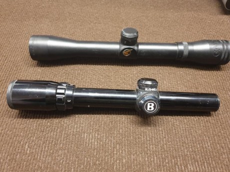 Visor Gamo Sporter 4x32 y visor Bushnell Sportview 1.5 a 4.5 X 24, buen estado general, rasguños de uso. 00