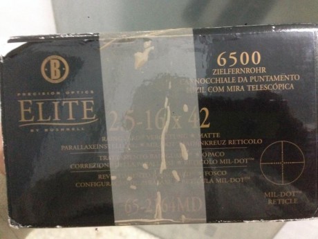 Se vende visor bushnell elite 6500 2,5-16x42. Reticula mil-dot. Puesto en domicilio por 500euros (peninsula) 01