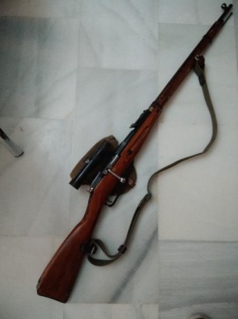 Buenas tardes 
Dispongo de un mosin nagant Sniper con visor PU X3.5
Calibre 7.62x54R
Año 1928 cajón hexagonal
Estado 01