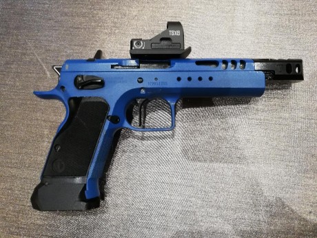 Vendo pistola de Open marca Tanfoglio modelo DOMINA del calibre 38.

La pistola se vende con los siguientes 00