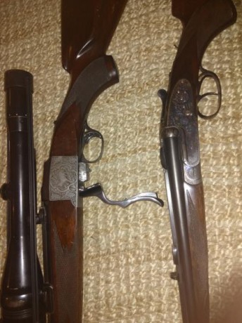 Monotiro calibre 243 marca Heym.Ruger modelo luxus.
  Dos visores zeiss, uno 6x42 y otro 2,5_10. Ambos 00