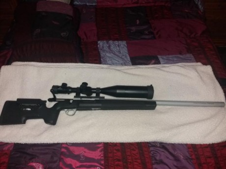 En venta rifle de precission sabatti rover tactical en calibre 308 win con visor arcea 10-40x60.
El arma 02