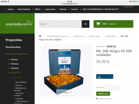 Hola buenas busco  puntas entorno a 180-200 gr, a ser posible sp del 308. No quiero comprar un paquete 30