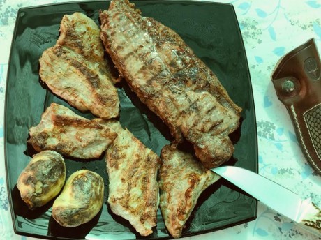 Hoy para comer acelgas hervidas y chuletón de vaca gallega vieja con seis semanas de maduración en cámara 81