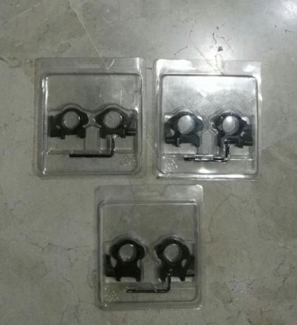 Vendo este lote de anillas de acero de 1" para visor con tubo de 1" y para carril de 20mm, son 00