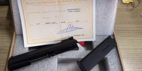 Vendo carro original de STI del 22 válido para pistola de 9 mm de 5”
Se encuentra en Zaragoza
Precio: 00