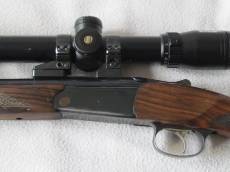 Hola,

Vendo rifle monotiro brno effect en calibre 7x57R, con pelo frances. Monturas appel originales 00