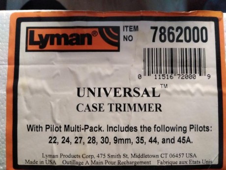 Vendo este preparador de vainas de Lyman, esta como nuevo no ha preparado ni 200 vainas, incluye 9 pilots 11