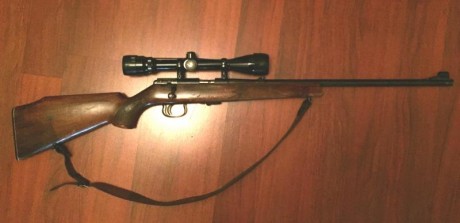Hola,
Vendo rifle Anschutz con cerrojo calibre 22 en buen estado en Madrid. La madera tiene algunos toques 00