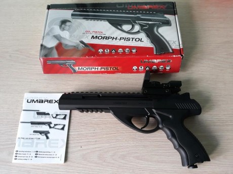 Hola, vendo esta pistola de co2 con cargador de 30 bbs, tiro semiautomatico, y 2 potencias a elegir, yo 00