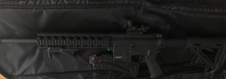 Se vende por no usar MP15 del 22 con poco uso va con un cargador funda y visor punto rojo.precio 600 euros 01