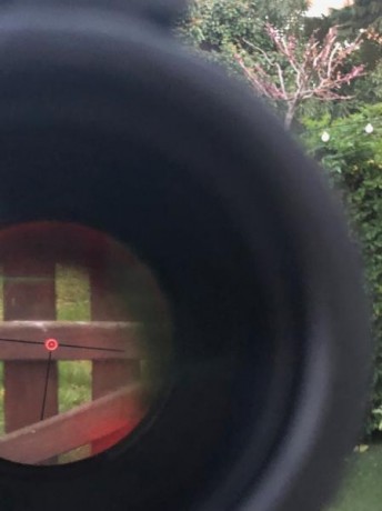 Hola, pongo a la venta  Visor Millett 1-4 x 24 DMS  Tubo 30mm.
Retícula iluminada Donut Dot con 11 niveles 00