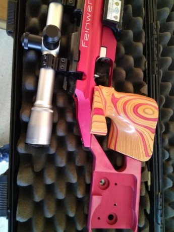 Se vende culata de aluminio para una carabina CAL .22 Lr marca FEINWERKBAU  modelo 2602 o bien el cañón 00