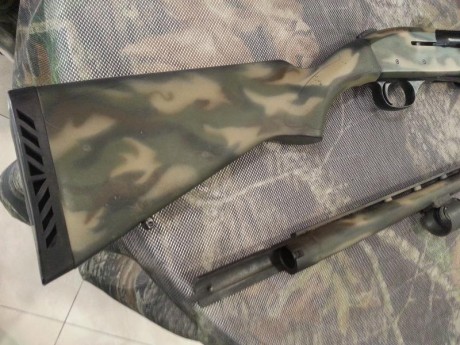 Arma con muy poco uso, apenas se ha usado diez veces. Tiene dos cañones uno de 71cm con chokes, mas un 12